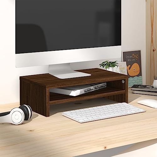 UTSRABFA Lowboard Fernsehschrank Sideboard Schlafzimmer Couchtisch Monitorständer Braun Eichen-Optik 42x24x13 cm Holzwerkstoff Geeignet für Kinosäle, Wohnzimmer, Schlafzimmer, Wohnungen