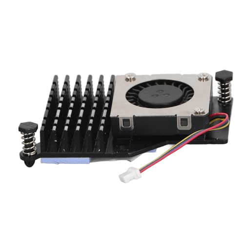 PI 5 Aluminium -Kühlkühler mit PWM -Geschwindigkeitskontrollkühllüfter für PI 5 4 GB 8 GB, Einfache Installation, Breite Anwendungen (SILVER) (BLACK)