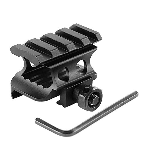 ACEXIER 20mm Weaver Picatinny-Schiene mit 4-Fach Adapterhalterung aus Aluminiumlegierung Riser Base Scope Mount für die Jagd auf Paintball-Zubehör