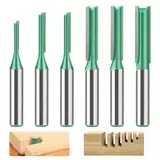 6 Stück Fräser 8mm Schaft, Nutfräser, Ø3mm, 4mm, 5mm, 6mm, 7mm, 8mm Fräser Schaft, Fräsfräser, Schlitz Holz Fräser, Nutfräser Set, Holzfräser für Holzbearbeitung