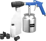 Güde DL-Sandstrahlpistole m. Rückgewinnung 750ml (Druckluftbedarf 350 l/min, 3 bar, IG 1/4 ", Gehäuse und Saugbecher aus Aluminium, 5 Strahlaufsätze, für Körnung 0,2-0,8 mm, inkl. Strahlsand)