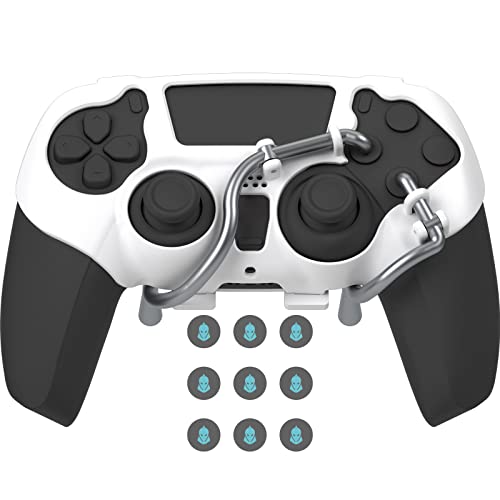 EXknight Leverback V2 PS5 Paddles, Rücktasten Adapter für PS5 Controller | Fit mit Daumengriffe(Weiß)
