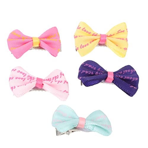 COMPUKAS 10Stücke Haustier Haarschmuck Bowknot Haarnadeln für Katzen Farbige Haarspangen mit Clip für Haustierstyling und Fotoshootings Verarbeitung