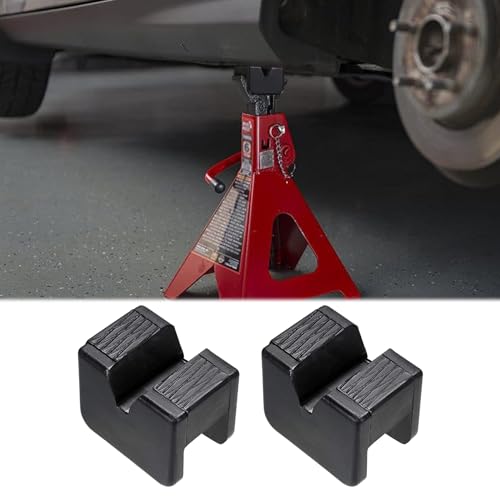 deemars 2PCS Jack Stand Pads, Wagenheber-Padapter, Universal Gummi geschlitzt Frame Rail Pinch Schweißnähte Schutz, 3.0 Tonnen geschlitzter Adapter für Wagenheberständer und Bodenheber