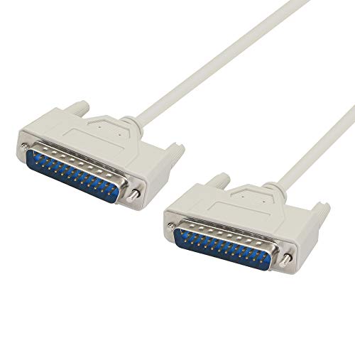 PNGKNYOCN DB25-Stecker-zu-Stecker-Paralleldruckerkabel zum Verbinden von Computer und Drucker mit DB25-Buchsenschnittstelle (1,5 m)