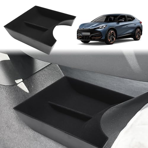 GAFAT Kompatibel mit Neu Cupra Tavascan 2025 2026 Mittelkonsole Aufbewahrungsbox, Tavascan VZ Organizer Tray Unten die Mittelkonsole, aus Flockung, Tavascan Zubehör