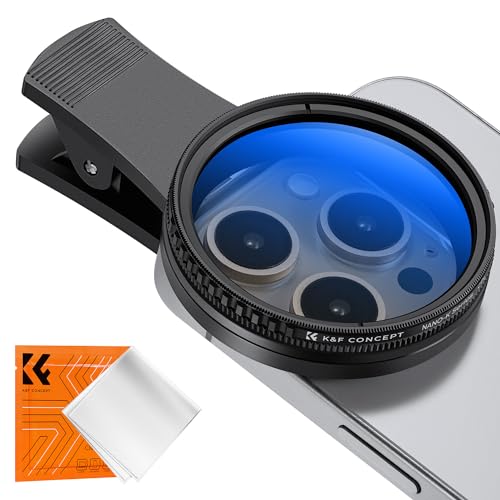 K&F Concept Universell Handykamera CPL Filter Objektivset, Polarisationsfilter für Handykamera, 52mm Polfilter für 15 14 13 12 Serie