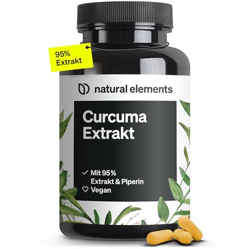 Curcuma Extrakt – Hochdosiert: Curcumingehalt EINER Kapsel entspricht 10.000mg Kurkuma – Hochdosiert aus 95% Extrakt – 90 Kapseln – Laborgeprüft, vegan und in Deutschland produziert
