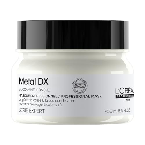 L'Oréal Professionnel Haarmaske für coloriertes und geschädigtes Haar, Langanhaltende Farben & Glanz, Serie Expert, Metal DX Maske, 250 ml