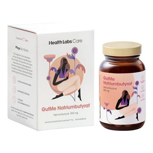 Health Labs Care Butyrate Natriumbutyrat, für eine gesunde Darmflora, Hochdosiert,Laborgeprüft, Quelle für Buttersäure, 940 mg Buttersäure pro Tagesportion