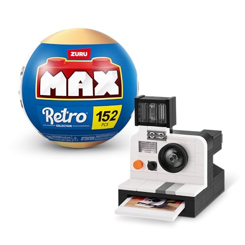 MAX Premium Retro Bausteine, Polaroidkamera, 1 KapselMAX Premium Retro Bausteine, Polaroidkamera, 1 Kapsel, (bis zu 221 Teile, 6 zum Sammeln).