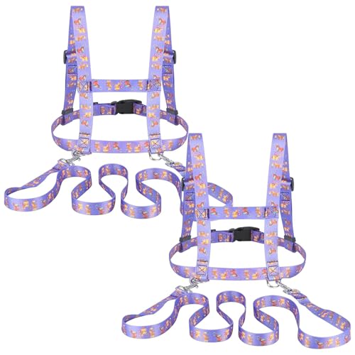 2 Stück Pferdeleine zum Spielen für Kinder Lila Pferdeleine Kinder Pferdeleine Spielzeug Pferde Longierleine Pferdegeschirr für Kinder zum Spielen Harness Kinde für Jungen und Mädchen