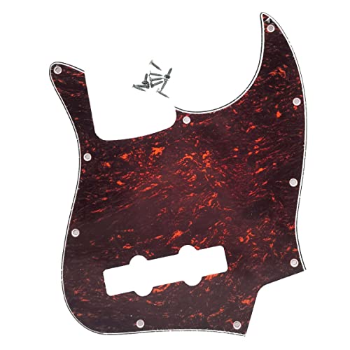 Dopro Jazz Bass J Bass Schlagbrett passend für USA/mexikanische 4-saitige Fender Jazz Bass Red/Black Tortoise