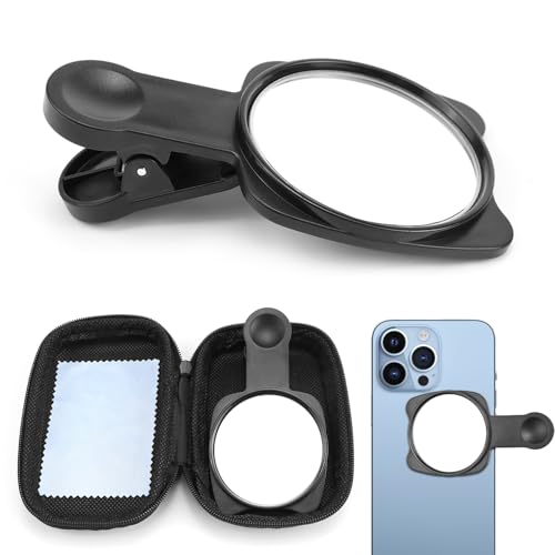 QGGTQG Handy Rückkamera Selfie Spiegel Clip Tragbares Telefon Selfie Spiegel Verstellbarer Handy-Spiegel Clip Reise Handy Zubehör Reflektierender Selfie Spiegel Clip für Alle Telefone