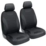 UniVexx® Autositzbezüge im 2er Set – Universelle Auto Sitzbezüge für Vordersitze, Schonbezüge mit Airbag-Ausschnitt, passend für die meisten Autos (schwarz)