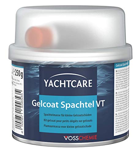 Yachtcare Gelcoat Spachtel weiß - Gelcoat Reparaturset 250g für Schadstellen und Kratzer, reinweiß