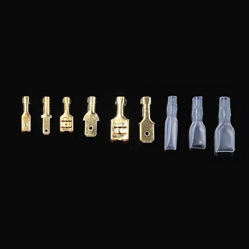 QMKADFQXF 180PCS Box Insulated Male Female Wire Connector 2.8/4.8/6.3mm Electrical Crimp Terminals Connectors Assorted Kit