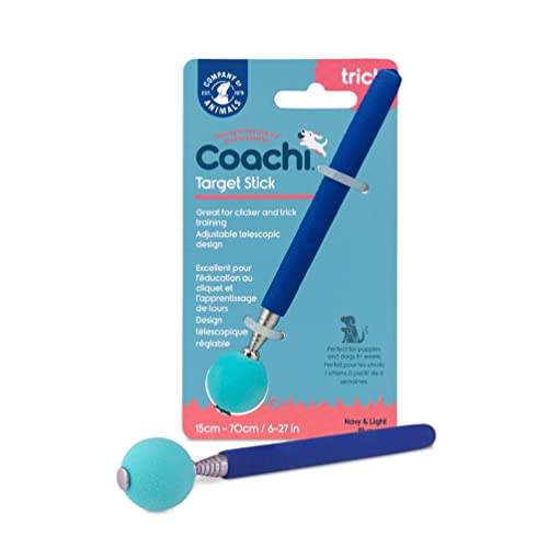 Coachi Target Stick, Teleskop-Design mit großem Ball als Ziel, Hundezubehör für Clicker- & Agility-Training, zum Beibringen von Kommandos und Tricks, für Hunde- und Welpentraining