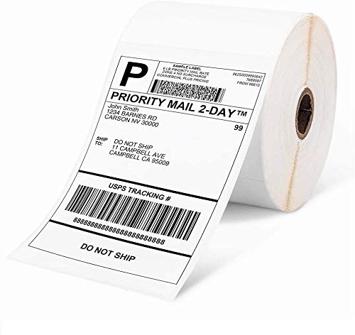 Phomemo 4 "x 6" direkte Thermoetiketten, Versandetiketten ， Kompatibel mit allen Kurierunternehmen, kompatibel mit allen Desktop-Thermoetikettendruckern (500 Etiketten)