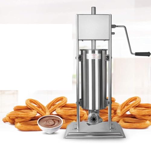 SKIHOT kommerzielle spanische Donut-Churro-Maker-Maschine,vertikale spanische Churrera-Maschine aus Edelstahl,mit 4 Düsen,ideal for Restaurants und Bäckereien,5L