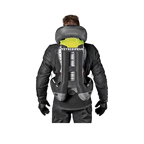 Motorrad Airbag Weste Reflektierende Motorradjacke Reflektierendes Band Auf Brust Und Rücken Leichte Aufblasbare Motorradweste for Motorräder, Fahrräder, Reitausrüstung ( Color : Black , Size : XL )