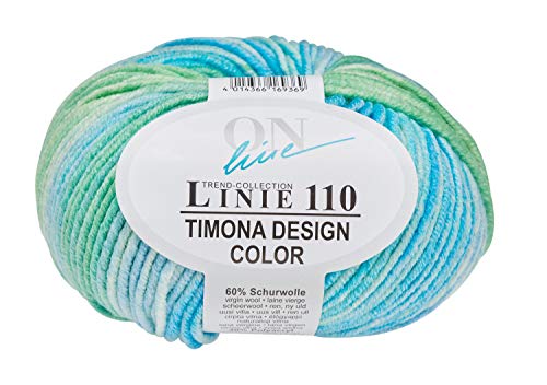 Online Wolle Trend-Collection Linie 110 Timona Design Color 50g Garn 60% Schurwolle Strickgarn Häckelgarn Farbe 305