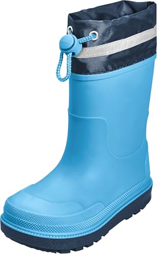 Playshoes Regenstiefel Unisex Kinder Gummistiefel, Blau Stulpe, 27 EU