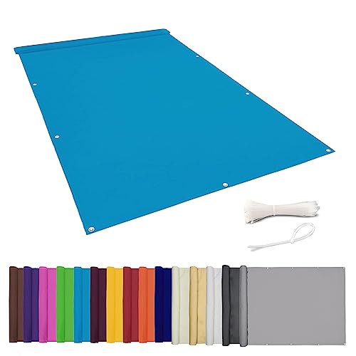 Ygann Balkon Sichtschutz PB2 PES blickdichte Balkonumspannung mit Ösen und Kabelbinder 8 Tage geliefert - in div.352 Größen & 15 Farben 420D