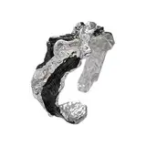 Auriselle Herrenring Verstellbar Aschen Vintage Wikinger Retro Unregelmäßiger Offener Ring Daumenring Gothic Schmuck Geschenke für Männer Vater Jungen