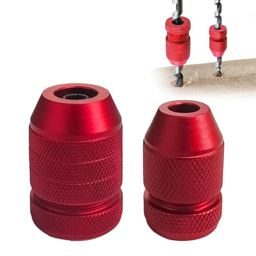 2-teilig Tiefenanschlag für Bohrer, verstellbarer Bohreranschlag für Bohrergrößenbereich 2-5mm 6-11mm, Aluminium-Bohreranschlag-Set für Holzbearbeitungswerkzeuge & Handwerkzeuge