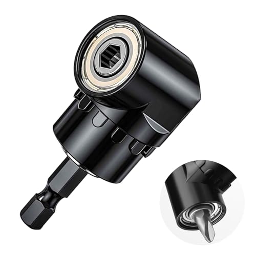 105°Winkelschrauber, Winkelbohraufsatz, Multifunktions Winkel Bithalter, 1/4 Antrieb 105° Rechtwinkliger Stahlwinkeltreiber, Adapter für das Bohren und Schrauben des Schmalen Raumes