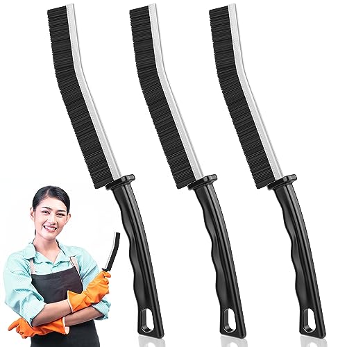 Spaltreinigungsbürste 3 Stück Hard-Bristled Crevice Cleaning Brush Reinigungsbürste für Lücken Fugenreinigungsbürste Fensterrillenbürste, Hartborsten Eckenreinigungsbürste für Badezimmer Fliesen Küche