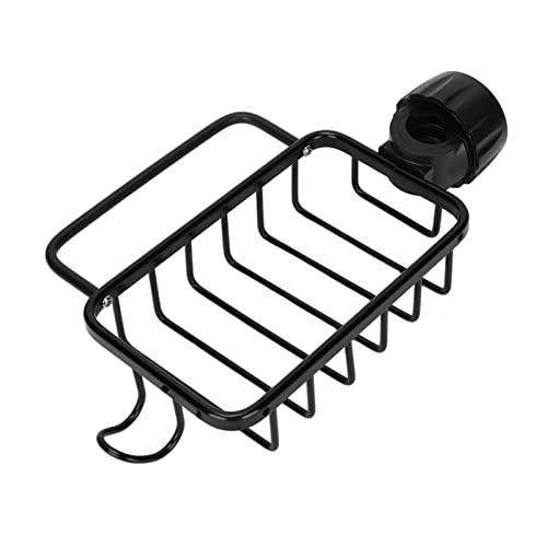 Wasserhahnregal, Wasserhahn-Aufbewahrungsregal, guter Drainageeffekt, Mehrzweck mit Handtuchablage für die Küche(Schwarz)