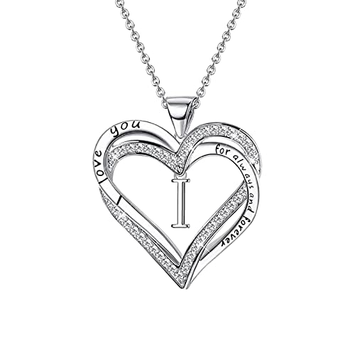 ROMIDA Personalisierte Halskette für Damen /26 Halskette mit englischen Buchstaben Halskette Geschenke für Frauen S925 Sterling Silber Halskette Schmuck Geburtstagsgeschenk für Frauen.