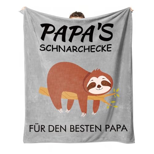 Hapculon Vatertagsgeschenk für Papa, Flanelldecke Papa Geschenk Geburtstag, Geschenke für Papa von Tochter Sohn, Bester Papa Geschenke für Weihnachten 1.3 * 1.5 M Decke