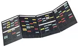 Nobo T-Karten Mini-Planungsset, tragbar, Haftnotizen Set mit 17 Spalten & 272 Slots, Größe 1,5, enthält T-Karten in verschiedenen Farben, 3084200