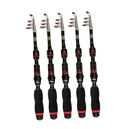 Angel ausrüstung Angler ausrüstung Angel Sachen Fishing Supplies Black Fishing Rod tragbares Angelzubehör teleskopische Angelrute ultrakurz Stange werfen einstellen Meerespol
