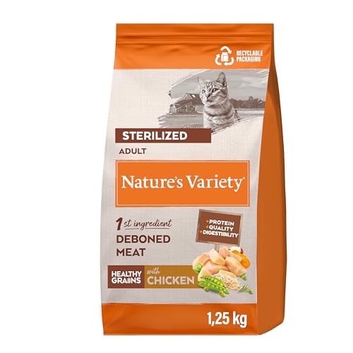Nature's Variety Healthy Grains – Trockenfutter für sterilisierte Katzen – Huhn – 1,25 kg