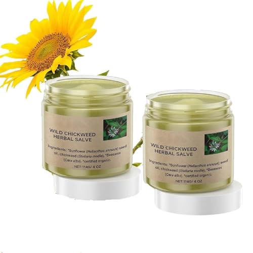 Vogelmiere Kräutersalbe, Vogelmiere Salbe, Bio Vogelmiere Salbe Creme, Bio Kräutersalbe (2pcs)