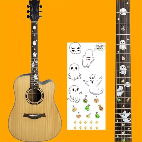 Gitarrenhalsverstärkungen Multi-Stil-Aufkleber-Set, um Ihren Musikinstrumenten Flair zu verleihen (A)