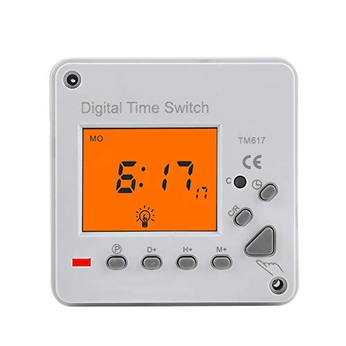 220 V Zeitschaltuhr, 7 Tage 168 Stunden Programmierbarer Digitaler Timer, Intelligenter Zeitschalter, Elektrischer Zeitschalter für Den Innenbereich für Haushaltsgeräte(220 V Wechselstrom)