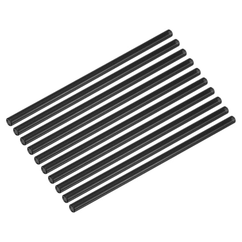 PATIKIL 8 Zoll Glasröhren, 10er Pack Borosilikat Langglasrohre Glasbläserrohre Industrieglasrohre für Glasfertigung DIY, Schwarz