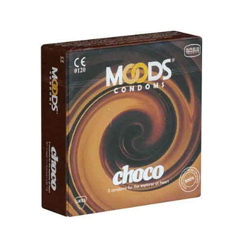 MOODS Choco Condoms - 3 Kondome mit Schokoladen-Aroma für köstliche Momente zu zweit