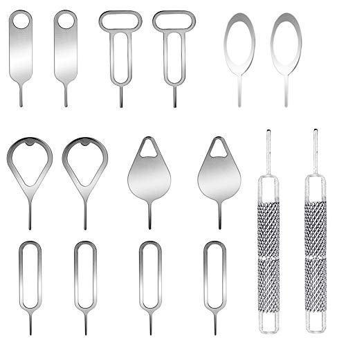 16 Stück SIM-Karte entfernen Öffnen Werkzeugablage Auswurfstifte Nadelöffner Auswerfer Kompatibel mit iPhone 15/14/13 Pro Max Mini,Galaxy S21/22/23 Serie,Huawei Mate60/P60/Nova11 Serie,alle Smartphone