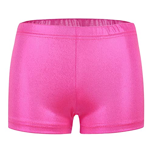 SEAUR Mädchen Shorts Metallic Glänzend Turnshorts Kinder Tanzshorts Ballett Gymnastik Tanz Yoga Sportshorts Hot Pants - 9-10 Jahre