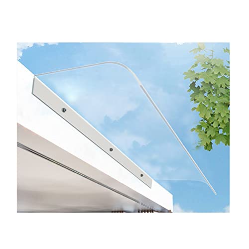 QWEASDF Vordach for Haustür,Ohne Ständer Transparent Unsichtbar Vordach, Überdachung Haustür, Fassadenmontage, Für Die Installation in Fenstern, Haustüren,Balkonen,40 * 380cm/15.7 * 149.6in