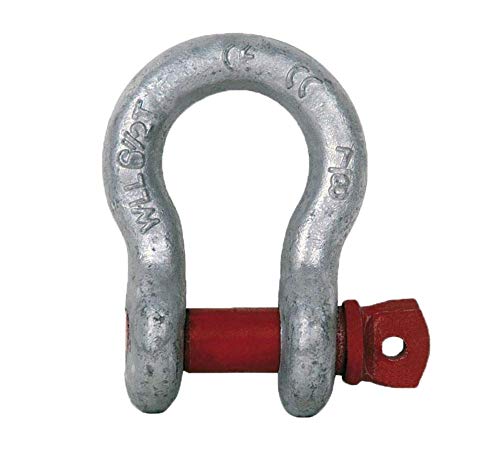 DOJA INDUSTRIAL | Stahl Schäkel | 2 tonnen | Schekel groß perfekt zum und heben mit schlinge | Schaekel verzinkt fur Anker oder 4x4 offroad zubehör karabiner slackline kettenzug spanngurte