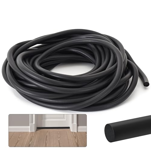 Fugen Dichtschnur, Ø 6mm Dichtung Schaum Rundschnur, 5 Meter EPDM Runde Dichtschnur für Fugen, Schwarz Fugendichtschnur, Fugenfüllprofil für die Nahtdichtung von Türen und Fenstern, Wänden und Decken