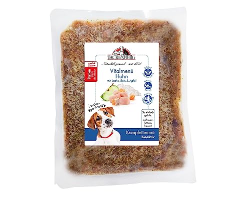 Tackenberg - Barf-Vitalmenü für Hunde vom Huhn mit Lachs | Online bei Tackenberg - 14 x 500 g - Premiumqualität von Tackenberg