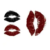 EROSPA® Tattoo-Bogen / Sticker temporär - Lippen / Mund - 10,5 x 6 cm
